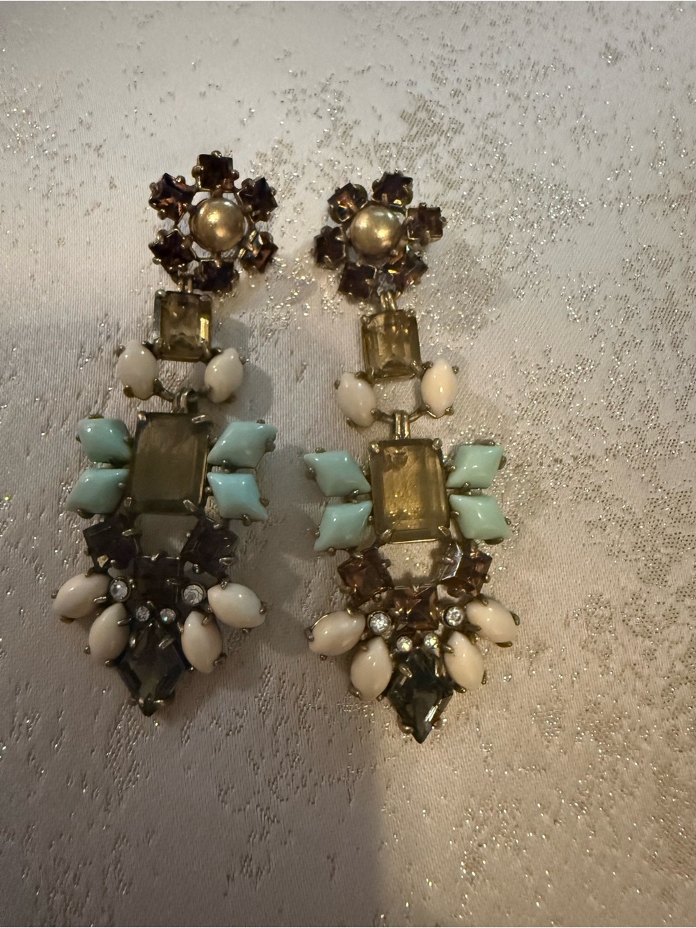 Stella & Dot Statement Drop Earrings can be worn 4 different ways